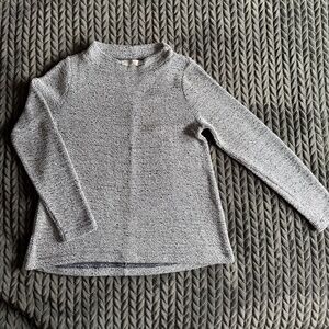 Ann Taylor LOFT Knit Thick Sweater Size Small Navy and White Crew Neck